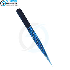 Pince à cils à pointe pointue en acier inoxydable durable-Poignée parfaite réutilisable Emballage personnalisé Marque privée - Product Image 2