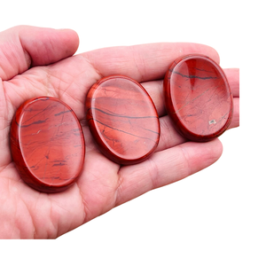Pierres d'inquiétude de jaspe rouge | Pierres de poche en cristal naturel pour la guérison, la méditation et le soulagement du stress | Fourniture en gros - Product Image 1