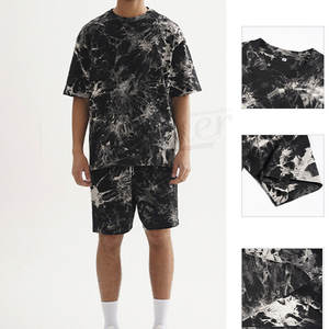 Ensemble short unisexe délavé à l'acide Boxy Fit 100% coton 220 GSM surdimensionné personnalisé lavage à l'acide Streetwear ensemble court - Product Image 4