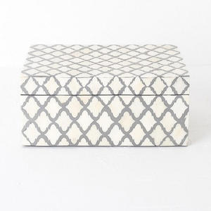 2025 New Design Bone Inlay Jewelry <b>Boxes</b> with Embossed Floral <b>Decorative</b> Pattern Painted Jewelry <b>Storage</b> Solutions - Product Image 1