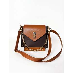 Sac bandoulière structuré et sac à main en cuir Dollaro véritable - Fabriqué en Italie - Art. 26140 - Product Image 1