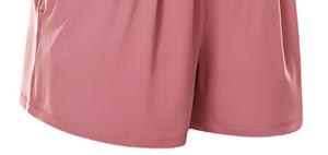 Short décontracté en coton d'été pour femmes tissu en toile respirante taille élastique poche élégante détaillant motif solide teint uni OEM - Product Image 2