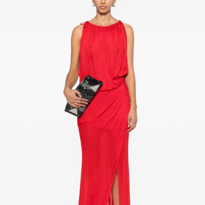 Vestido de fiesta sin mangas con cuentas, vestido de tubo de longitud larga, patrón de tela de malla polivinílica de cristal, fiesta Formal antiestática, evento de cóctel - Product Image 1