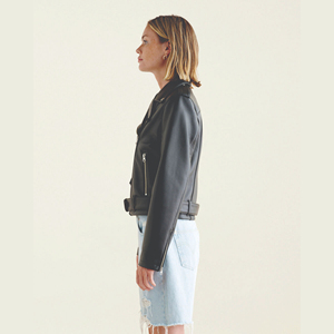 Chaqueta Casual de Cuero Genuino de Alta Calidad para Mujer, Transpirable, con Cierre, Estilo Moderno, Decoración Bordada, Forro de Algodón para Invierno - Product Image 5