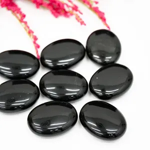 Wholesale Premium Quality Natural Black Obsidian Palm Stone For Healing Home Decoration From Yasin Sohil Agate