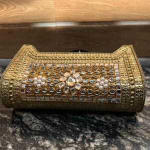 Women Chain Ethnic Bag Clutch <b>Box</b> Metal Purse Evening Handbag Wallet Turkish Eye Clutch Beaded High Quality Kunden Stone Bgas - Product Image 5