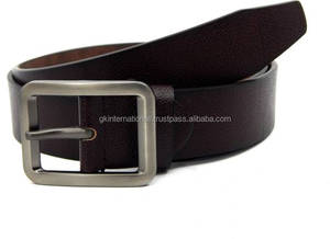 Cinturón de piel de vaca de alta calidad para hombre, cinturón informal de moda para vaqueros con hebilla ajustable, 100% cuero genuino, negro o marrón - Product Image 2