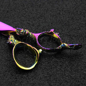 Ciseaux de barbier durables en acier inoxydable à poignée de dragon pour la coupe et le coiffage de salon avec bords de lame tranchants - Product Image 5