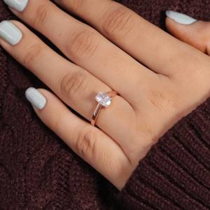 แหวนแต่งงานหมั้นสีทอง14K ปรับแต่งได้แหวนแต่งงานแต่งงานแต่งงานแต่งงานแต่งงานแต่งงานแต่งงานแต่งงานแต่งงานแต่งงานแต่งงานแต่งงานแต่งงานแต่งงานแต่งงานแต่งงาน IGI ตัดวงรี0.94ct IGI แล็บปีออกแบบมืออาชีพ - Product Image 4