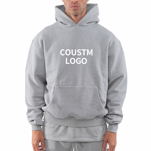 Boxy de gran tamaño personalizado French Terry hoodies Heavyweight 400 500Gsm Hoodie Fabricante Baggy Cropped Hoodie - Product Image 2
