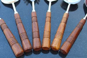 Juegos de cubiertos de cucharas pequeñas de acero inoxidable del fabricante para accesorios de vajilla de cocina hechos en India acero espejado - Product Image 2