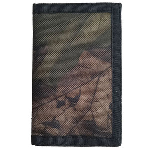 Cartera Unisex Oxford Trifold con Diseño de Hojas Marrones Otoñales y Patrón de Lazo, Portátil - Product Image 1