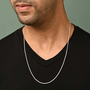 Cadenas de Plata de Ley 925 de Primera Calidad para Hombres y Niños, Chapadas en Oro de 18K y Rodio, Estilo Figaro, Estilo Religioso, con Perla como Piedra Principal - Product Image 4