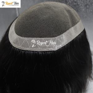 Toupet REGENT Los Angeles pour homme avec trame de cheveux 100% humains noués à la main Style droit à vagues naturelles Grand stock disponible - Product Image 4