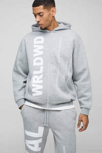 Survêtement en molleton à jambes évasées avec fermeture éclair et ourlet fendu, 100% coton, qualité supérieure, marron, impression de logo personnalisée, vente de vêtements chauds - Product Image 6