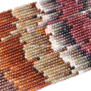 Meilleure vente toundra saphir Micro facettes forme ronde 3.5mm-4mm perles pierres précieuses perles en vrac brins perles en gros pour collier - Product Image 3