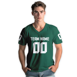 Maillot de football rétro personnalisé col en V Chemise respirante à séchage rapide Tissu en polyester de style classique coupe confortable OEM - Product Image 1