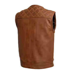 High Quality New Brand Men's Fashion <b>Waistcoat</b> Genuine Leather <b>Bikers</b> Vest with Concealed Carry Pocket Warm and Stylish - Product Image 6