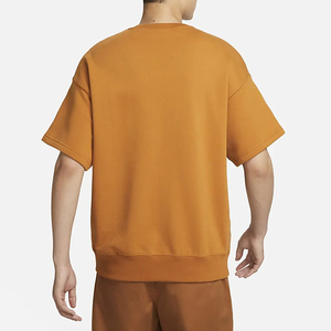 Nouveau design hommes 100% coton français éponge poids lourd t-shirt côte o-cou goutte épaule streetwear surdimensionné t-shirt pour hommes - Product Image 2