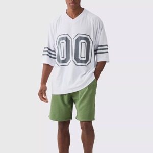 Camisetas de fútbol americano vintage, ropa de calle personalizada al por mayor, camiseta de fútbol americano de diseño cuadrado de gran tamaño - Product Image 3