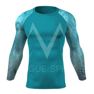 Rash Guard Haute Qualité Logo Personnalisé Impression Poids Léger Rash Guard pour Hommes Logo Personnalisé Hommes Extérieur Manches Longues - Product Image 1