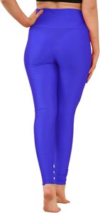 Pantalones atléticos de cintura alta para mujer, mallas brillantes con ajuste de compresión, bolsillos interiores, Control de barriga, mallas deportivas sólidas para discoteca y Yoga - Product Image 3