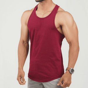 Camiseta Deportiva de Verano para Hombre, Corte Cuadrado, Secado Rápido, Algodón Acordonado, Logotipo Personalizado, Sin Mangas, Camiseta sin Mangas, Chaleco Deportivo para Gimnasio - Product Image 6