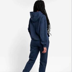 Sweat à capuche en molleton 100% coton pour femme d'hiver avec manches longues Coupe ample décontractée coupe-vent et respirante - Product Image 4