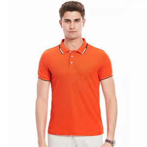 Polos para hombre de manga corta con botones en la parte delantera larga de algodón de verano transpirable liso cuello redondo gimnasio Polo cuello camisas en blanco personalizado - Product Image 1