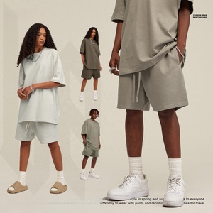 Custom 440G Casual <b>Shorts</b> Drawstring 80% Cotton 20 Polyester Fiber Gym Breathable Knitted Men's <b>Sweat</b> <b>Pants</b> Women DDP shipping - Product Image 4