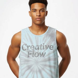 เสื้อกล้ามผู้ชายสีฟ้าอ่อน พิมพ์โลโก้ตามสั่ง ระบายอากาศ แห้งเร็ว ดีไซน์สร้างสรรค์ ลายตัวอักษรแบบไหล แนวสตรีทแวร์ลำลอง สำหรับออกกำลังกาย - Product Image 3