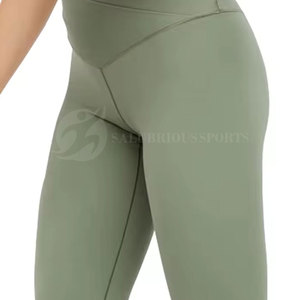Pantalones de Mujer de Cintura Media, Ajustados, Estilo Lápiz, para Invierno, Ropa Urbana, con Encaje, para Fitness, Correr, Gimnasio, con Parches Personalizados, Transpirables y Ecológicos - Product Image 4