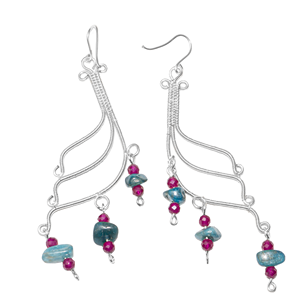 beGems Vente en gros Boucles d'oreilles créoles tendance en cuivre naturel motif aile d'ange pour femme, bijoux décontractés et éthérés - Product Image 2