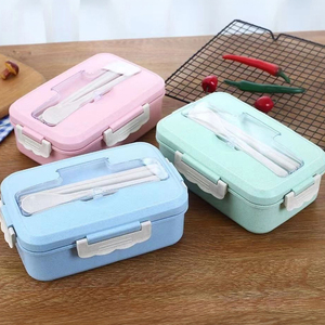 Hộp cơm trưa nhựa 3 ngăn, không chứa BPA, thân thiện với môi trường, an toàn cho trẻ em đi học, có thể dùng lò vi sóng và kèm nắp bảo quản - Product Image 3