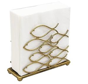 Porte-serviettes en métal en fer de conception simple fini noir pour les décorations de table à manger à la maison porte-serviettes faits à la main - Product Image 4