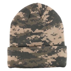 100% Acrylic High Quality Custom Color Knitted Cuffed Beanies <b>Caps</b> Unisex Winter Hats <b>Camo</b> Design 2025 New Style Street Wear - Product Image 3