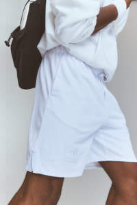 <b>Men's</b> Fashionable Stylish Custom <b>Shorts</b> Comfortable Breathable Quick Dry Mesh Plain Blank <b>White</b> Color Made Corduroy Polyester - Product Image 3