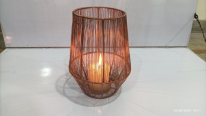 <b>Copper</b> Finished Metal Wax Light Lantern Tealight <b>Candle</b> <b>Holders</b> Large for Wedding Parties Christmas Occasion - Product Image 3