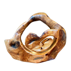 FIL BOWLRoot Panier en bois de l'arbre Shan Mu Top de poignée pour le tricot et le crochet - Product Image 1