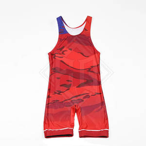 Maillot de lutte de compétition pour homme avec empiècements en maille respirante et caractéristiques antidérapantes - Product Image 3