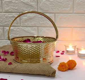 Bol de service de style luxueux avec finition en placage de laiton, forme ovale longue, design uni, qualité supérieure pour servir - Product Image 3