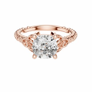 2.43ct Cushion Cut Moissanite Solitaire <b>Ring</b> 925 Sterling <b>Silver</b> Engagement and Wedding <b>Band</b> Handmade Prong Setting Bridal <b>Ring</b> - Product Image 2