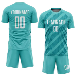 Conjunto de uniforme de fútbol sublimado personalizado camiseta de fútbol para hombre y pantalones cortos de poliéster transpirable ropa deportiva de entrenamiento - Product Image 5