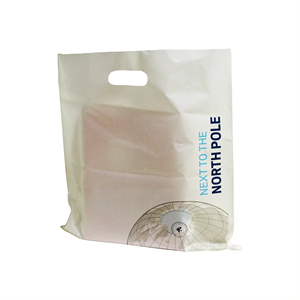 Conception personnalisée de sacs en plastique PEHD PE-BD découpés à l'emporte-pièce pour la boutique de cadeaux et l'emballage de friandises avec poignée bon prix pour les achats de bonbons - Product Image 4