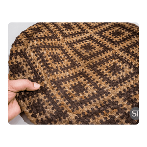 Handcrafted Jute Braided Placemats Round 40 x 40 cm with Printed Design for Eco-Friendly Dining <b>Table</b> and Kitchen Decor - Product Image 5