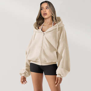 Ropa deportiva ligera para mujer al por mayor con bolsillos y cremallera atlética para yoga, correr, gimnasio, ropa informal, chaqueta con capucha y cremallera completa - Product Image 5