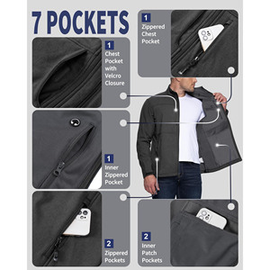 2025 Venta caliente a prueba de viento chaqueta de invierno de alta calidad tres en uno senderismo Camping chaquetas al aire libre chaquetas de tela personalizadas para hombres - Product Image 3