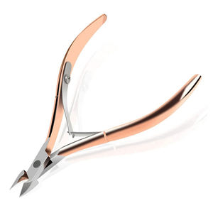 Coupe-ongles à manche en or rose, coupe-ongles à double ressort, lame tranchante en acier inoxydable allemand, pince à cuticules, outil de beauté écologique - Product Image 4