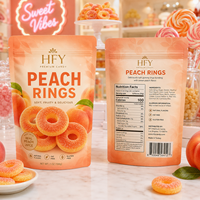Nouveaux sacs personnalisés pour bonbons, sachets refermables de qualité alimentaire, pochettes en aluminium Mylar avec fenêtre