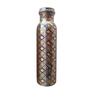 Ayurveda Benefits 32oz Bouteille d'eau en cuivre Vente en gros et haute qualité Gym Bouteilles d'eau en cuivre - Product Image 2